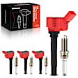 APIC1123 4 Pcs Ignition Coils & 4 Pcs Iridium & Platinum Spark Plug Kits