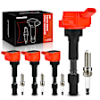 APIC1124 4 Pcs Ignition Coils & 4 Pcs Double Iridium Spark Plug Kits