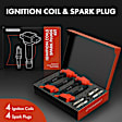 APIC1124 4 Pcs Ignition Coils & 4 Pcs Double Iridium Spark Plug Kits
