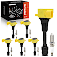APIC1126 6 Pcs Ignition Coils & 6 Pcs Double Iridium Spark Plugs