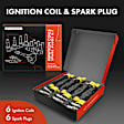 APIC1126 6 Pcs Ignition Coils & 6 Pcs Double Iridium Spark Plugs