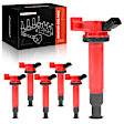 APIC1131 6 Pcs Red Ignition Coils