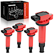 APIC1132 4 Pcs Red Ignition Coils