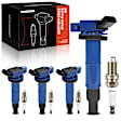 APIC1176 4 Pcs Ignition Coils & 4 Pcs Double Iridium Spark Plug Kits