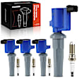APIC1182 4 Pcs Ignition Coils & 4 Pcs Double Iridium Spark Plug Kits