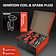 APIC1185 8 Pcs Ignition Coils & 8 Pcs Double Iridium Spark Plug Kits