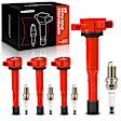 APIC1186 4 Pcs Ignition Coils & 4 Pcs Iridium & Platinum Spark Plug Kits