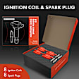 APIC1191 8 Pcs Ignition Coils & 8 Pcs Double Iridium Spark Plug Kits