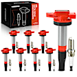APIC1194 8 Pcs Ignition Coils & 8 Pcs Double Iridium Spark Plug Kits