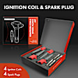 APIC1197 4 Pcs Ignition Coils & 4 Pcs Double Iridium Spark Plug Kits