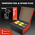 APIC1202 8 Pcs Ignition Coils & 8 Pcs Double Iridium Spark Plug Kits
