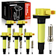 APIC1207 6 Pcs Ignition Coil & 6 Pcs Iridium & Platinum Spark Plug Kits