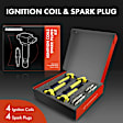 APIC1208 4 Pcs Ignition Coils & 4 Pcs Double Iridium Spark Plug Kits