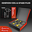 APIC1210 4 Pcs Ignition Coil& 4 Pcs Double Iridium Spark Plug Kits