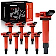 APIC1213 8 Pcs Red Ignition Coils