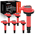 APIC1221 6 Pcs Red Ignition Coils