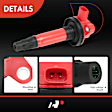 APIC1221 6 Pcs Red Ignition Coils