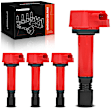 APIC1223 4 Pcs Red Ignition Coils