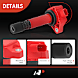 APIC1223 4 Pcs Red Ignition Coils