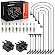 APIC1262 2 Pcs Ignition Coils & 10 Pcs Iridium Spark Plugs & 10 Pcs Wires