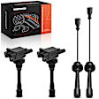 APIC1273 2 Pcs Ignition Coils & 2 Pcs Spark Plug Wires