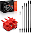 APIC1274 1 Pc Red Ignition Coil & 6 Pcs Spark Plug Wires