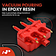 APIC1274 1 Pc Red Ignition Coil & 6 Pcs Spark Plug Wires