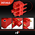 APIC1274 1 Pc Red Ignition Coil & 6 Pcs Spark Plug Wires
