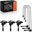 APIC1278 3 Pcs Ignition Coils & 3 Pcs Spark Plug Wires