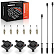 APIC1283 3 Pcs Ignition Coils & 6 Pcs Iridium & Platinum Spark Plugs & 3 Pcs Wires