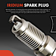 APIC1289 2 Pcs Ignition Coils & 4 Pcs Iridium Spark Plugs & 2 Pcs Wires