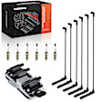 APIC1301 1 Pc Ignition Coil & 6 Pcs Iridium Spark Plugs & 6 Pcs Wires