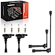 APIC1307 2 Pcs Ignition Coils & 4 Pcs Iridium Spark Plugs & 2 Pcs Wires