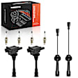 APIC1309 2 Pcs Ignition Coils & 4 Pcs Iridium Spark Plugs & 2 Pcs Wires