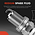 APIC1312 1 Pc Ignition Coil & 4 Pcs Iridium & Platinum Spark Plugs & 4 Pcs Wires