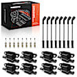 APIC1323 8 Pcs Ignition Coils & 8 Pcs Iridium Spark Plugs & 8 Pcs Wires