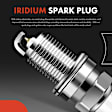 APIC1325 1 Pc Ignition Coil & 4 Pcs Iridium Spark Plugs & 4 Pcs Wires