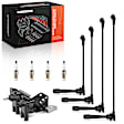 APIC1326 1 Pc Ignition Coil & 4 Pcs Iridium Spark Plugs & 4 Pcs Wires