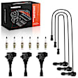 APIC1328 3 Pcs Ignition Coils & 6 Pcs Iridium Spark Plugs & 3 Pcs Wires