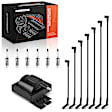 APIC1331 1 Pc Ignition Coil & 6 Pcs Iridium & Platinum Spark Plugs & 7 Pcs Wires