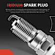 APIC1331 1 Pc Ignition Coil & 6 Pcs Iridium & Platinum Spark Plugs & 7 Pcs Wires