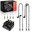 APIC1333 1 Pc Ignition Coil & 4 Pcs Double Iridium Spark Plugs & 4 Pcs Wires