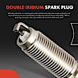 APIC1333 1 Pc Ignition Coil & 4 Pcs Double Iridium Spark Plugs & 4 Pcs Wires