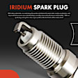 APIC1337 2 Pcs Ignition Coil & 4 Pcs Iridium Spark Plugs & 2 Pcs Wires
