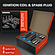 APIC1381 16-Piece Kit Blue Ignition Coil and Iridium Spark Plug Kit