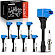 APIC1386 16-Piece Kit Blue Ignition Coil and Iridium Spark Plug Kit