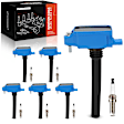 APIC1391 6 Pcs Blue Ignition Coil & 6 Pcs Iridium Spark Plug Kit