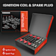 APIC1398 12-Piece Kit Red Ignition Coil and Iridium Spark Plug Kit