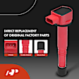 APIC1399 4 Pcs Red Ignition Coil & 4 Pcs Iridium Spark Plug Kit