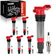 APIC1403 12-Piece Kit Red Ignition Coil and Iridium Spark Plug Kit